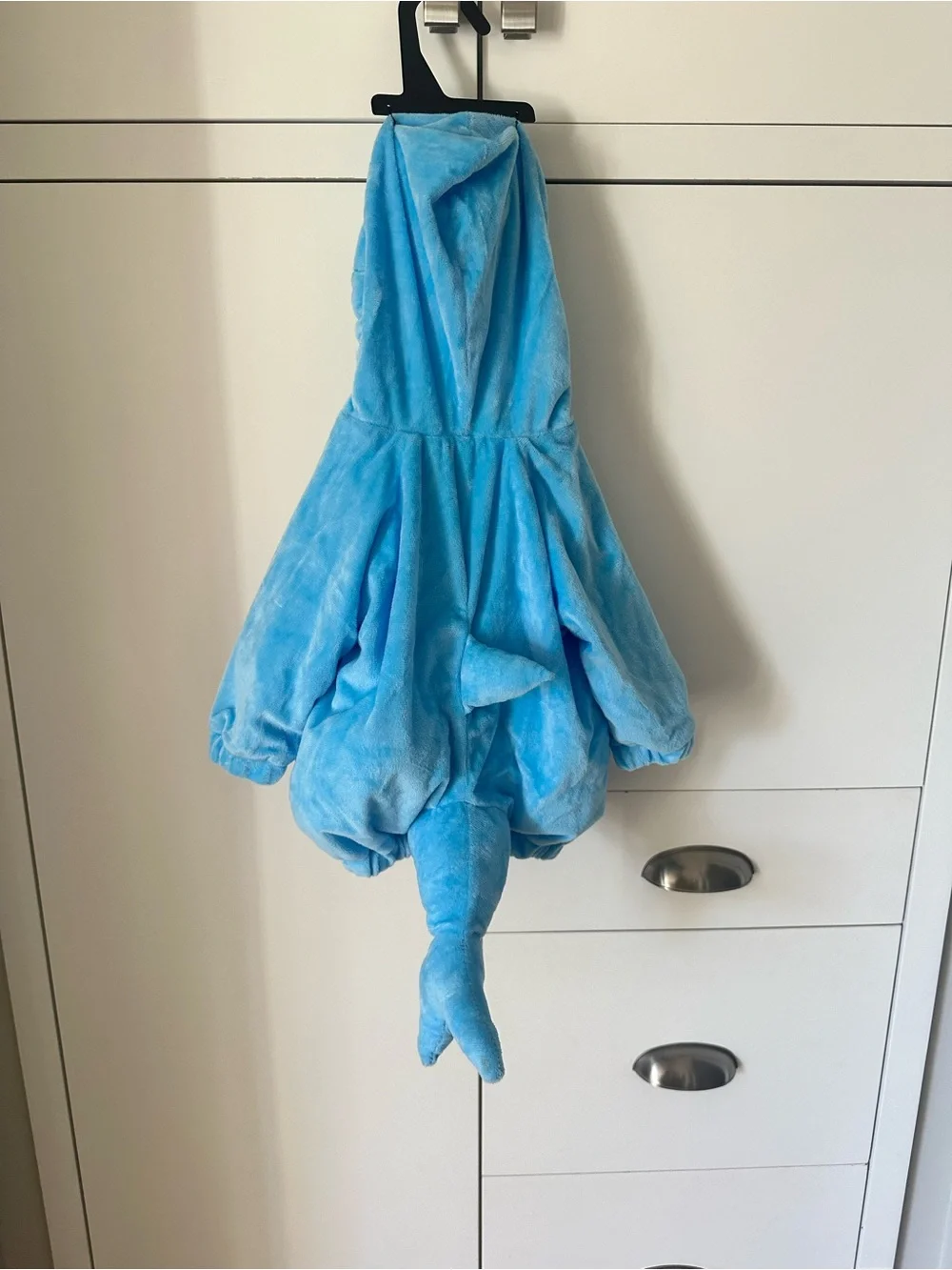 Kids Plush Blue Shark Costume with Hood and Tail